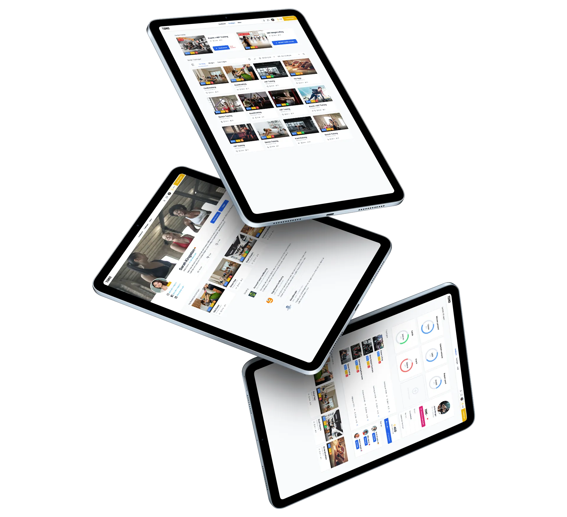 Consumer side iPad mockups